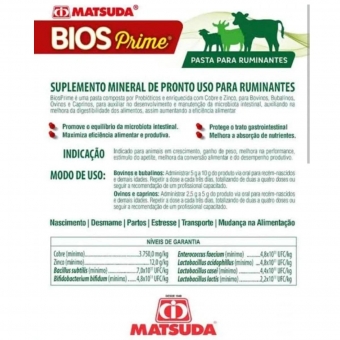 Suplemento Mineral Pasta Probiótica para Ruminantes-caixa com 20 unidades